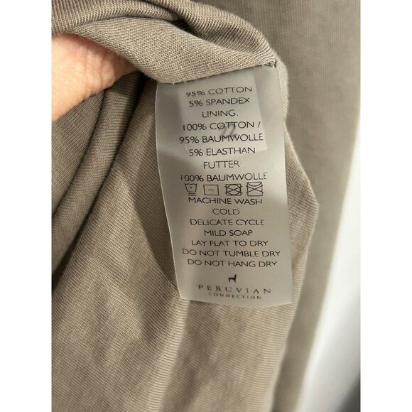 Peruvian Connection Womens Blazer Jacket XXL Neutral Khaki Cotton Spandex Blend - Picture 6 of 8